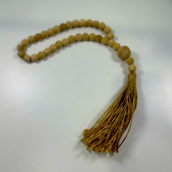 Other - Wooden Bead Garland with Tassels